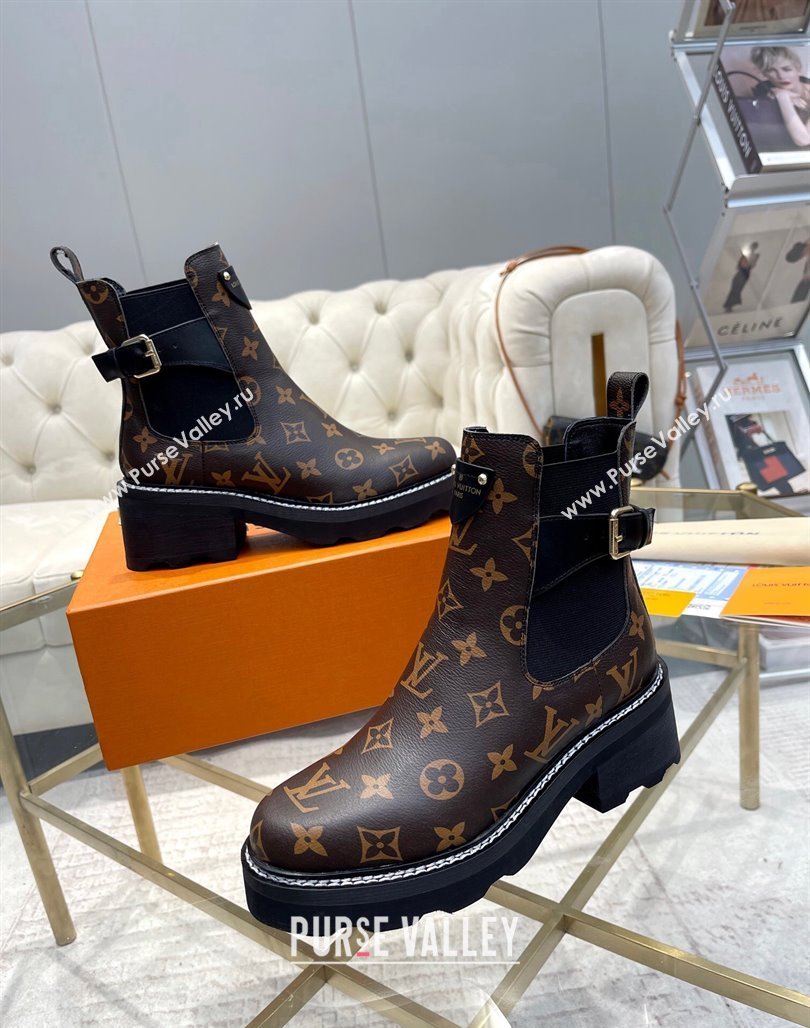 Louis Vuitton LV Beaubourg Ankle Boots in Monogram Canvas 2024 0226 (MD-240226145)