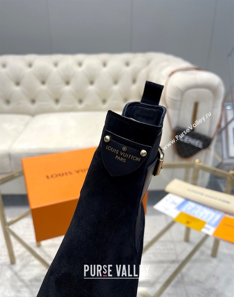 Louis Vuitton LV Beaubourg Ankle Boots in Suede Black 2024 0226 (MD-240226144)