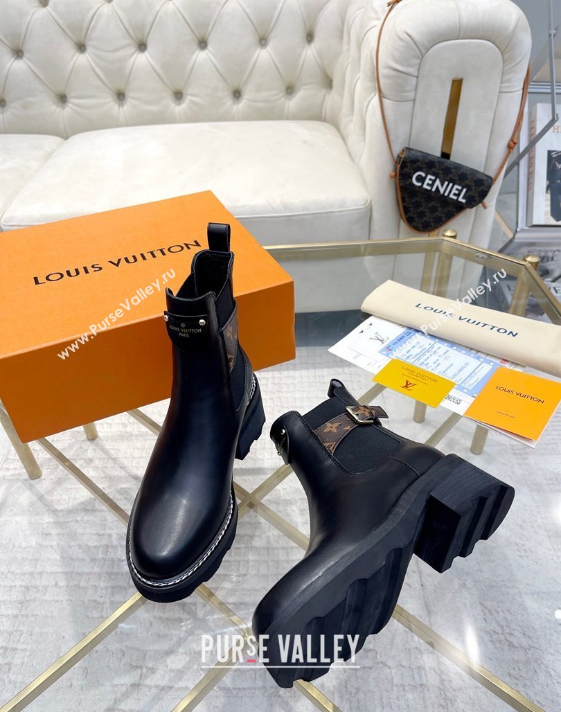 Louis Vuitton LV Beaubourg Ankle Boots in Calf Leather Black 2024 0226 (MD-240226143)