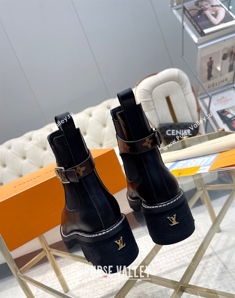 Louis Vuitton LV Beaubourg Ankle Boots in Calf Leather Black 2024 0226 (MD-240226143)