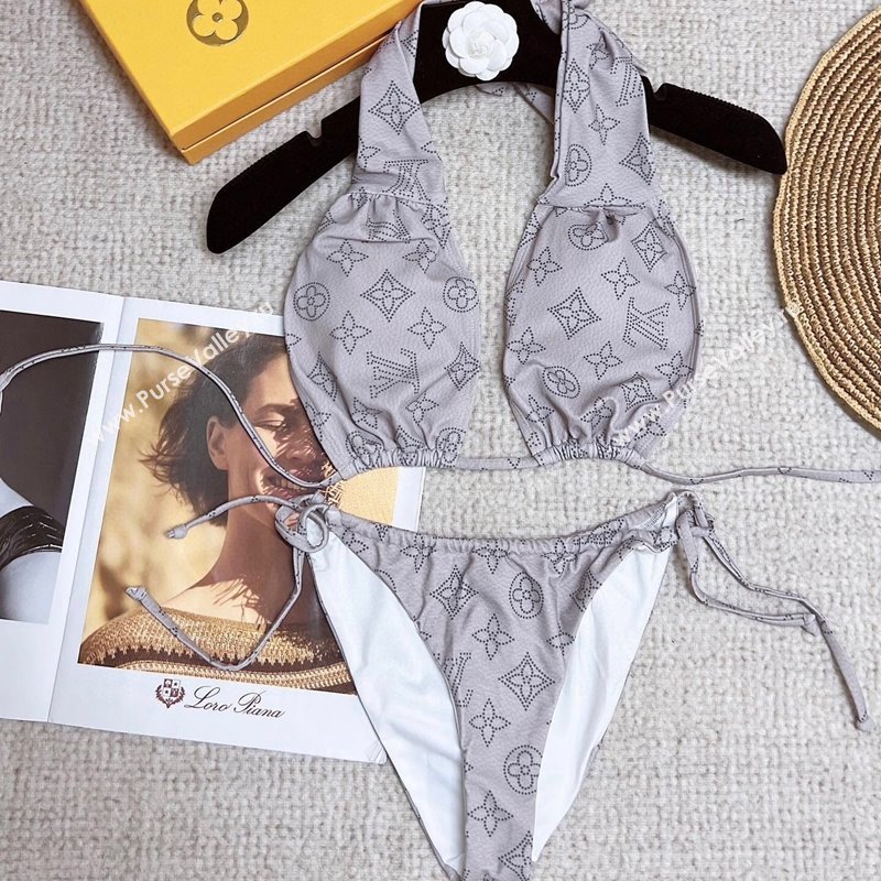 Louis Vuitton Two Pieces Swimwear Light Grey/White 2024 0306 (XMN-240306058)