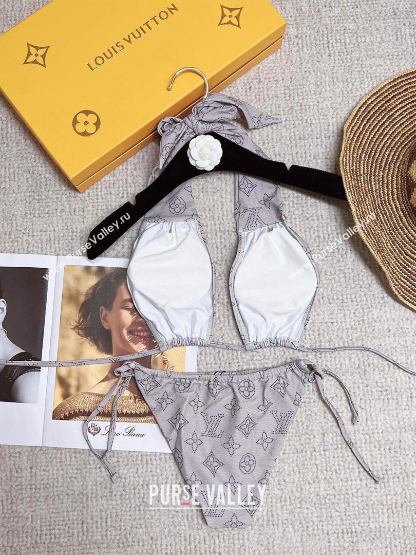 Louis Vuitton Two Pieces Swimwear Light Grey/White 2024 0306 (XMN-240306058)