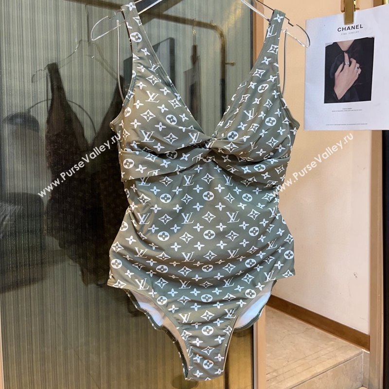 Louis Vuitton One Piece Swimwear Khaki/Green 2024 0306 (XMN-240306067)