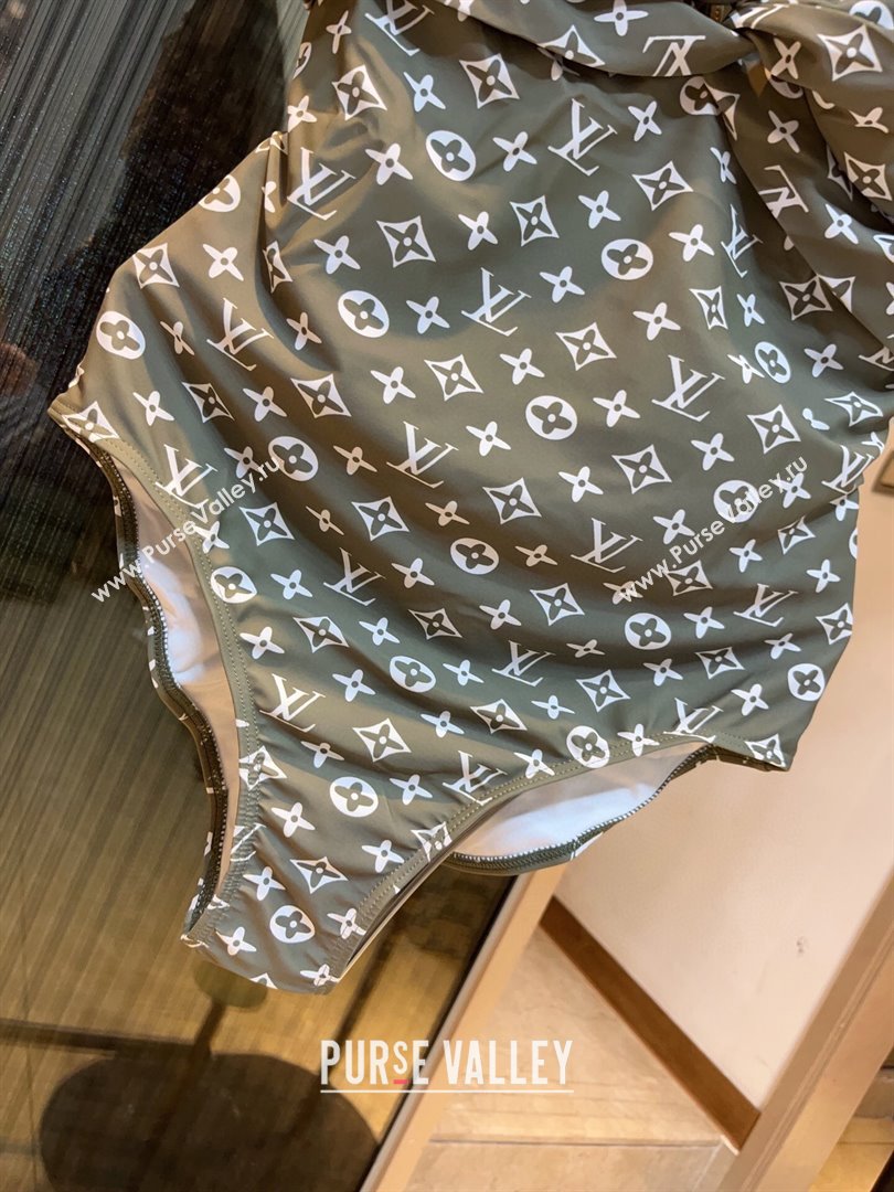 Louis Vuitton One Piece Swimwear Khaki/Green 2024 0306 (XMN-240306067)