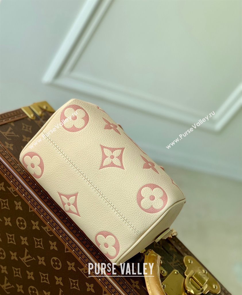 Louis Vuitton Speedy Bandouliere 20 Bag in Bicolor Empreinte Monogram Leather M46397 Beige/Pink 2024 (KI-240311097)