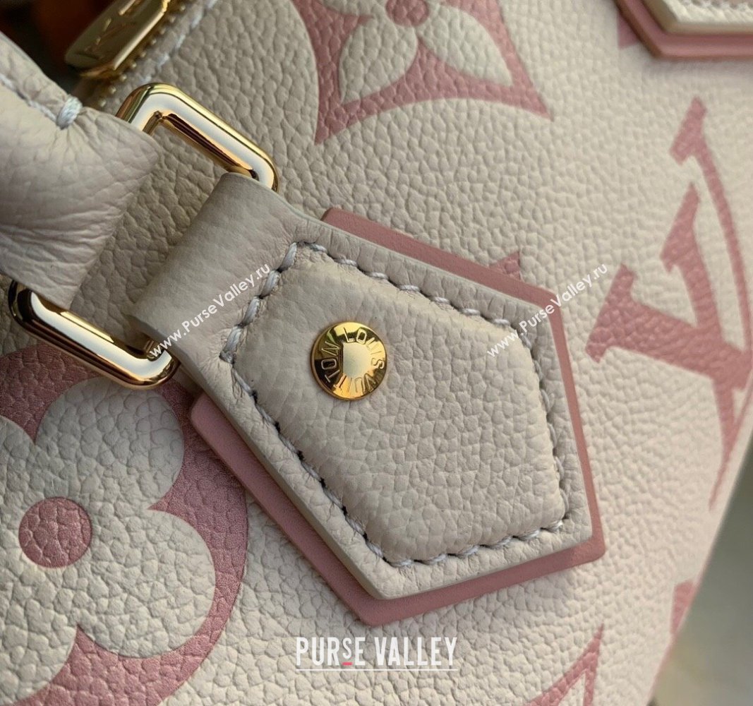 Louis Vuitton Speedy Bandouliere 20 Bag in Bicolor Empreinte Monogram Leather M46397 Beige/Pink 2024 (KI-240311097)