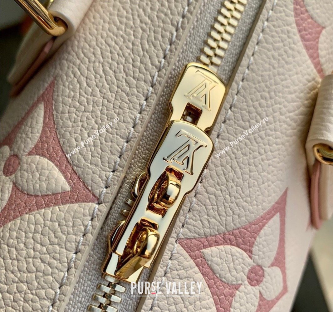 Louis Vuitton Speedy Bandouliere 20 Bag in Bicolor Empreinte Monogram Leather M46397 Beige/Pink 2024 (KI-240311097)