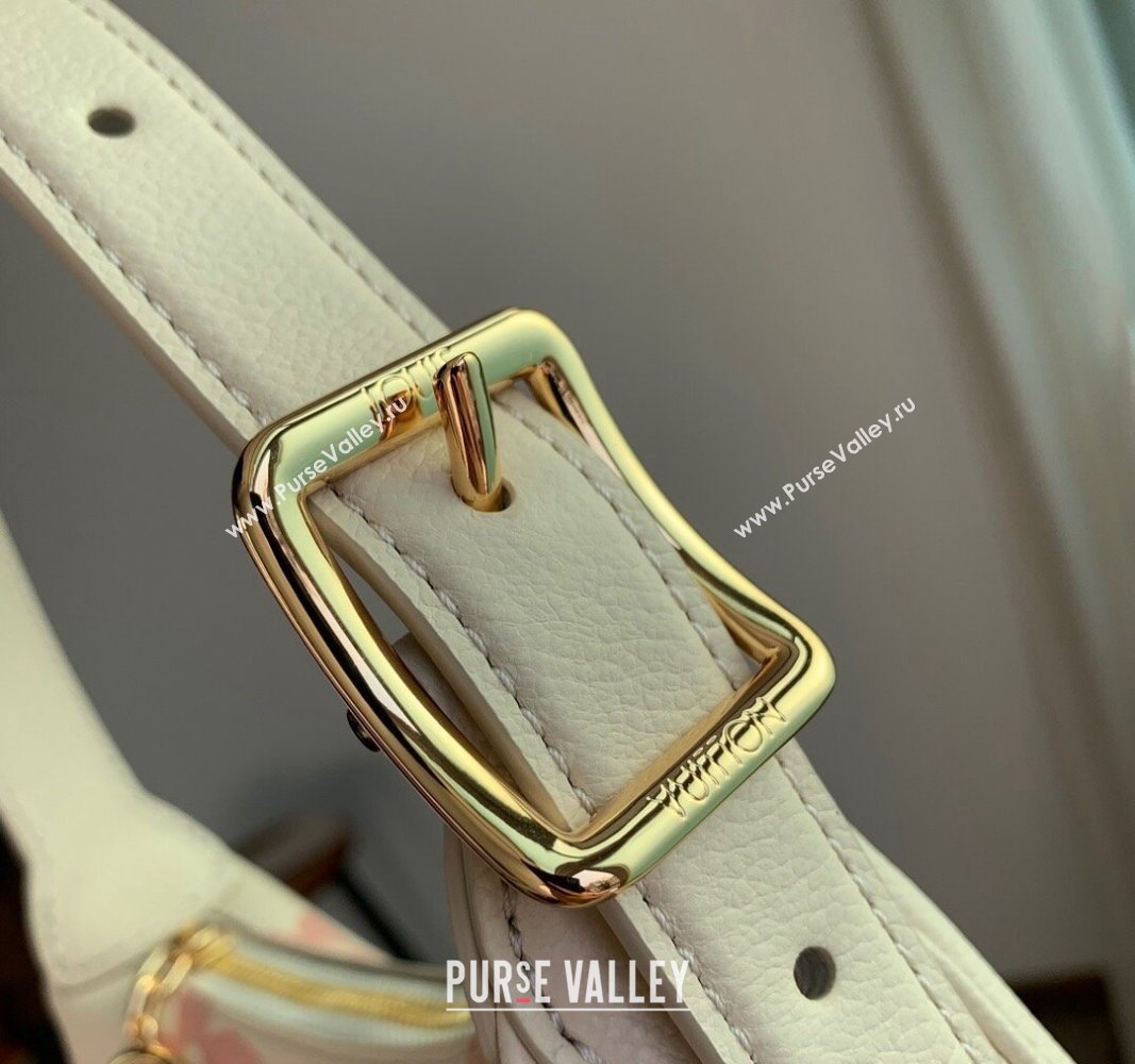 Louis Vuitton Mini Moon Hobo Bag in Oversized Monogram Empreinte Leather M82391 Beige/Pink 2024 (KI-240311098)