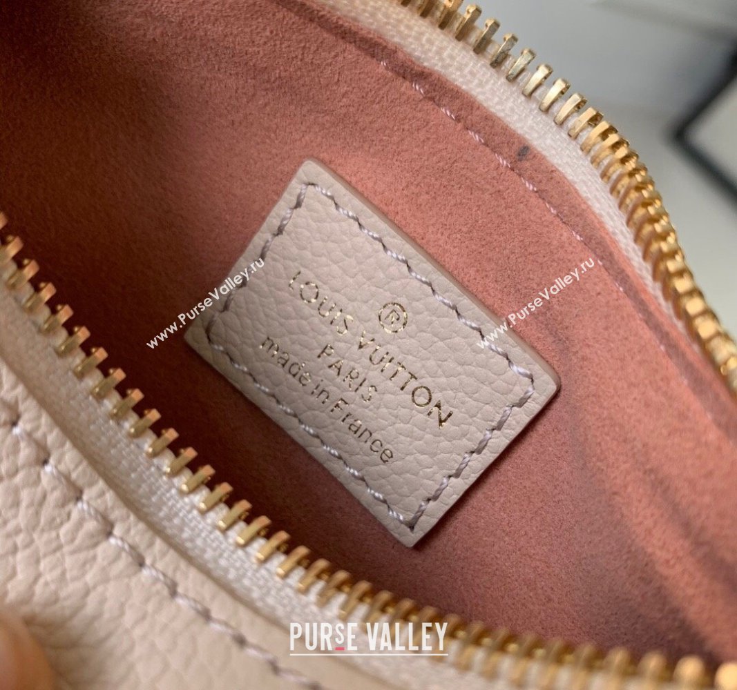 Louis Vuitton Mini Moon Hobo Bag in Oversized Monogram Empreinte Leather M82391 Beige/Pink 2024 (KI-240311098)