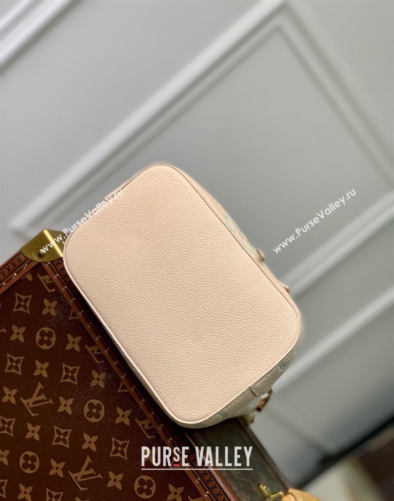 Louis Vuitton NeoNoe BB Bucket Bag in Bicolor Monogram Empreinte Leather M24048 Beige/Green 2024 (KI-240311099)