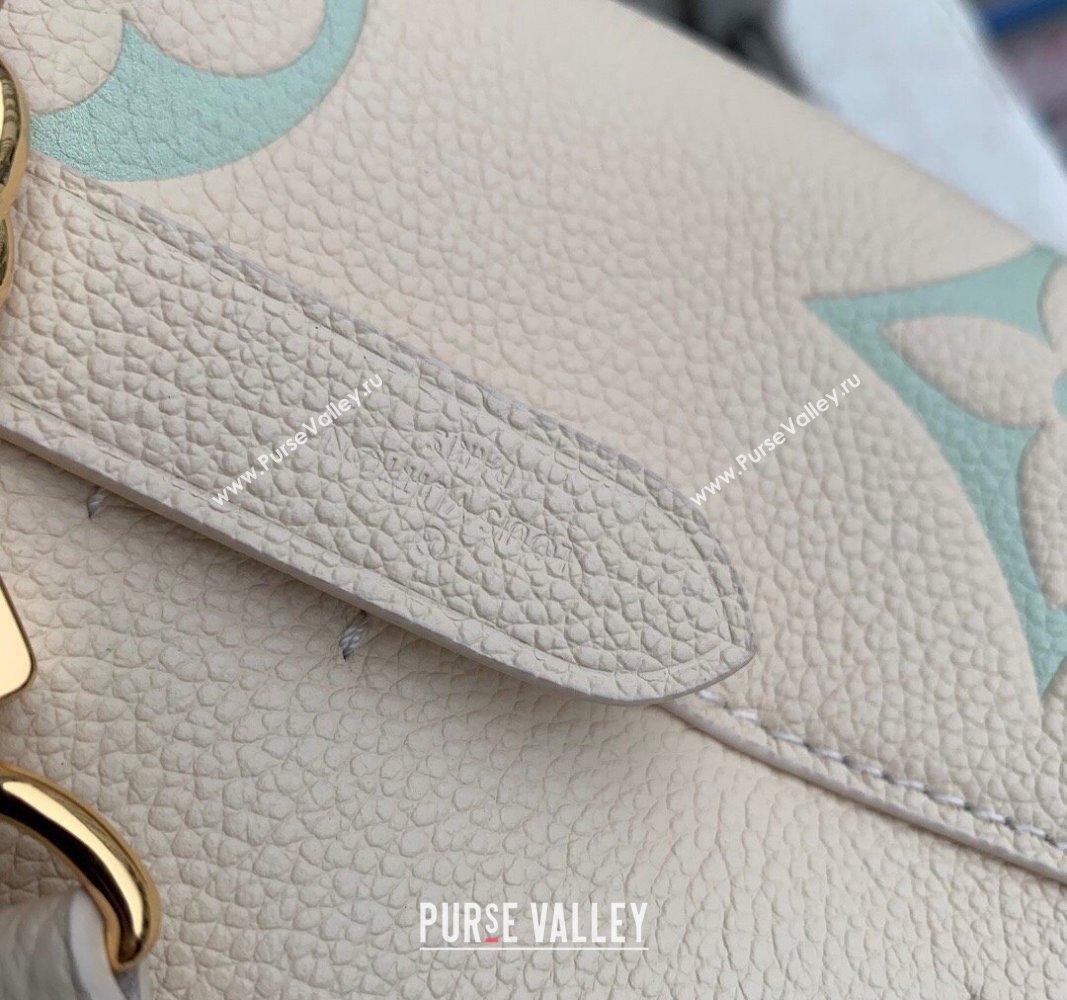 Louis Vuitton NeoNoe BB Bucket Bag in Bicolor Monogram Empreinte Leather M24048 Beige/Green 2024 (KI-240311099)