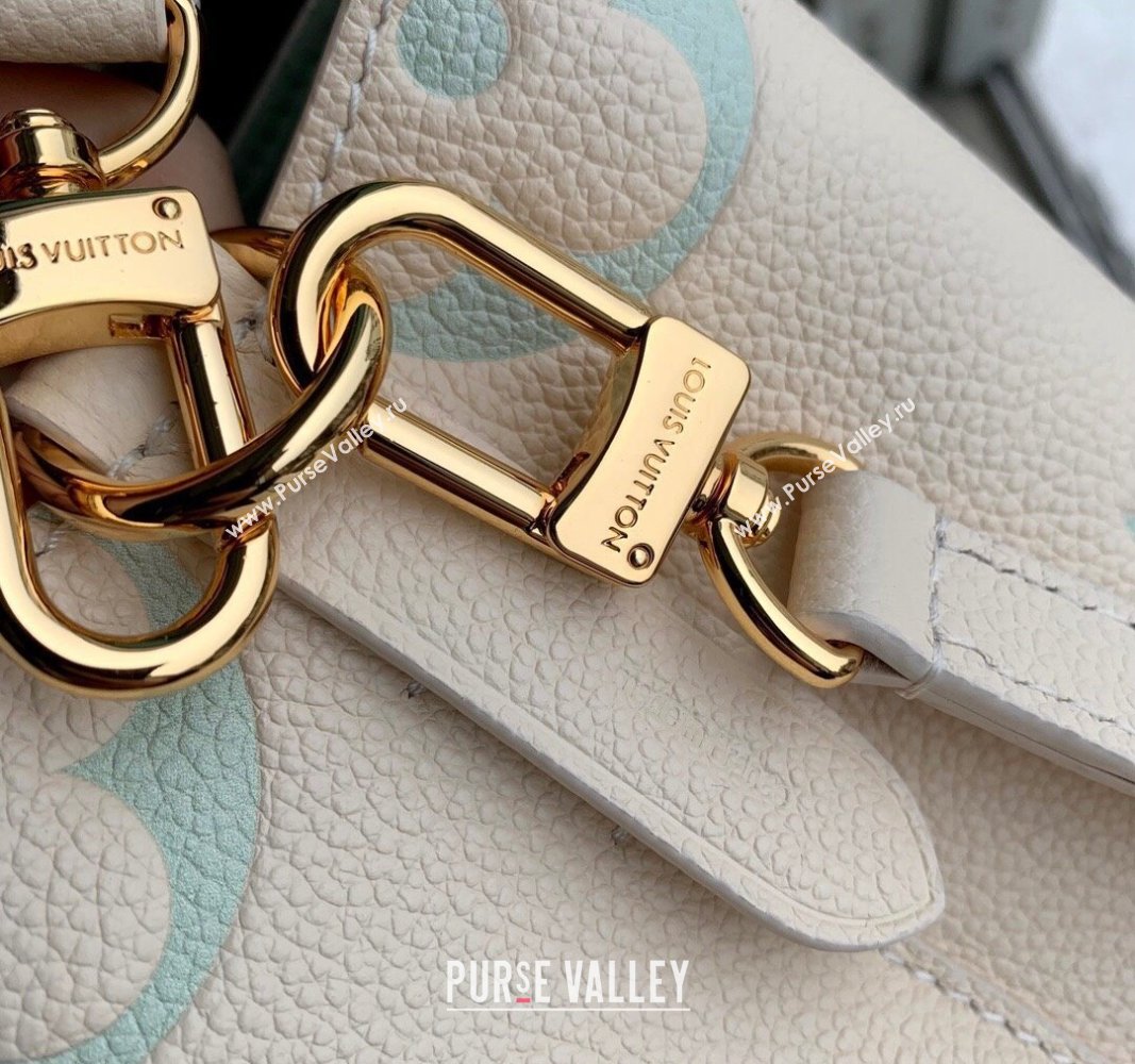 Louis Vuitton NeoNoe BB Bucket Bag in Bicolor Monogram Empreinte Leather M24048 Beige/Green 2024 (KI-240311099)