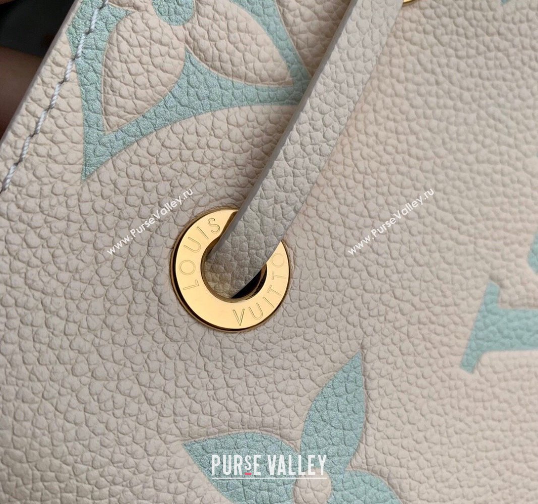 Louis Vuitton NeoNoe BB Bucket Bag in Bicolor Monogram Empreinte Leather M24048 Beige/Green 2024 (KI-240311099)