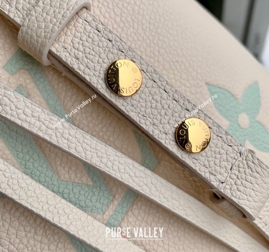 Louis Vuitton NeoNoe BB Bucket Bag in Bicolor Monogram Empreinte Leather M24048 Beige/Green 2024 (KI-240311099)