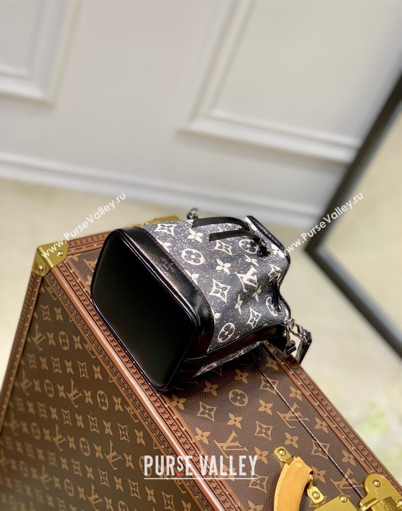 Louis Vuitton Nano Noe Bucket Bag in Black Faded Denim Jacquard M46449 2024 (KI-240311100)
