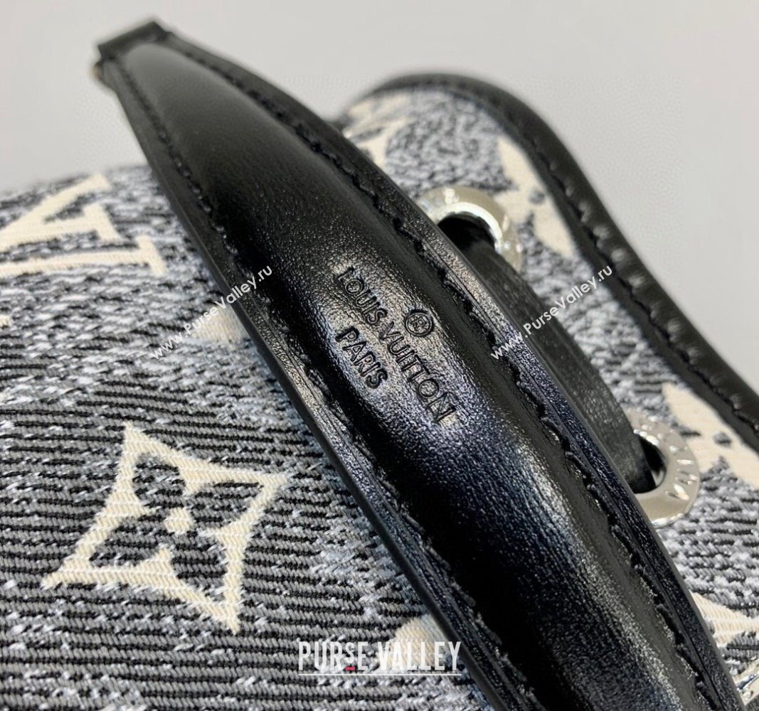 Louis Vuitton Nano Noe Bucket Bag in Black Faded Denim Jacquard M46449 2024 (KI-240311100)