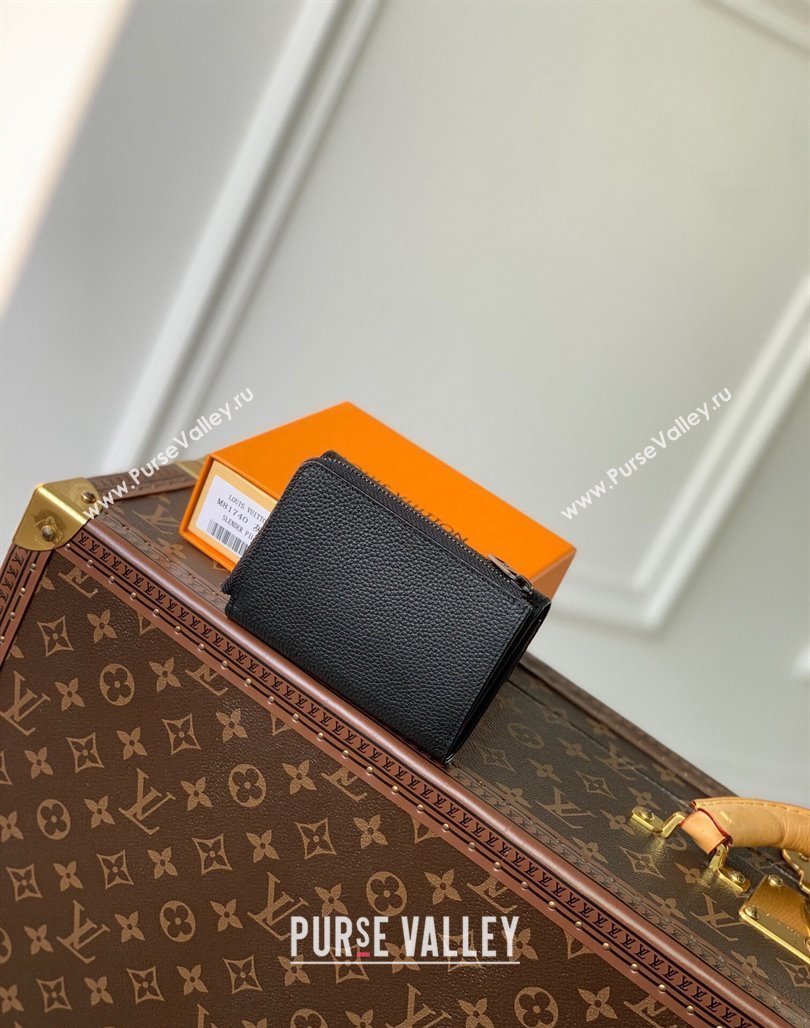 Louis Vuitton Slender Pilot Wallet M81740 in LV Aerogram Leather Black 2024 (KI-240311101)