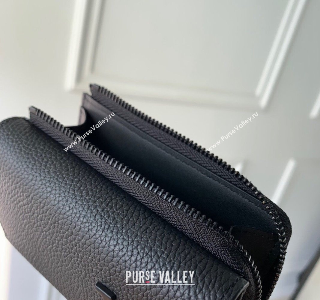 Louis Vuitton Slender Pilot Wallet M81740 in LV Aerogram Leather Black 2024 (KI-240311101)