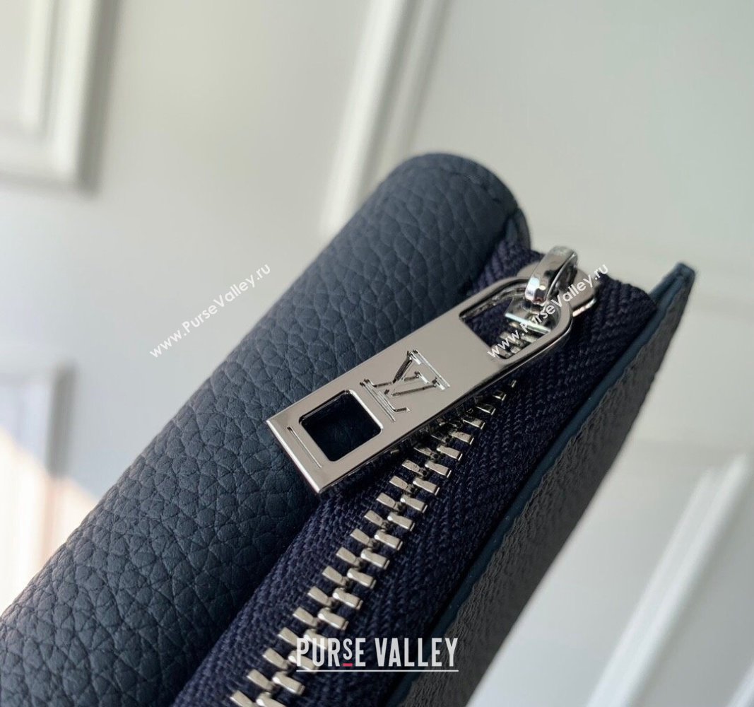 Louis Vuitton Slender Pilot Wallet M81740 in LV Aerogram Leather Dark Blue 2024 (KI-240311102)