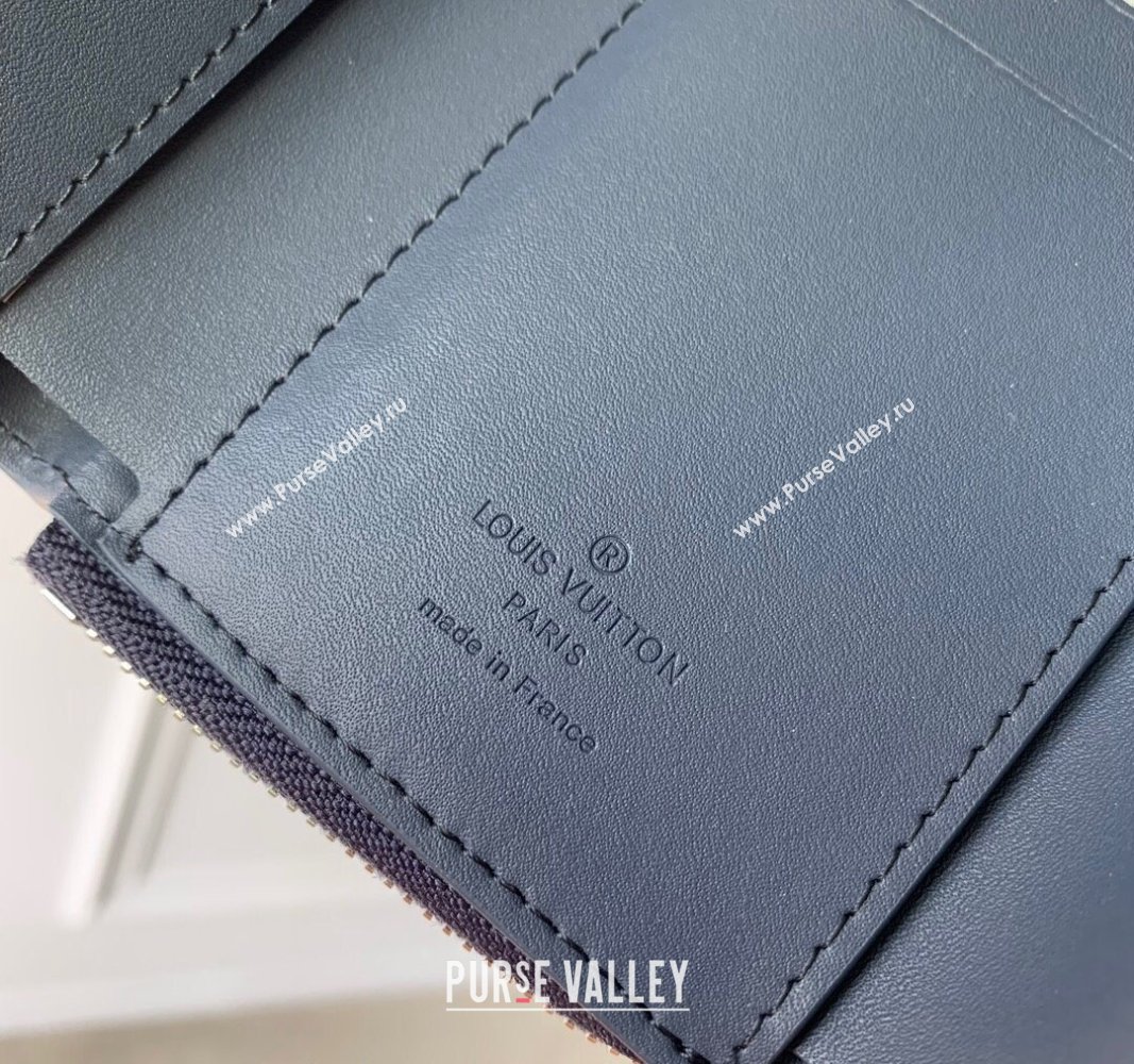 Louis Vuitton Slender Pilot Wallet M81740 in LV Aerogram Leather Dark Blue 2024 (KI-240311102)