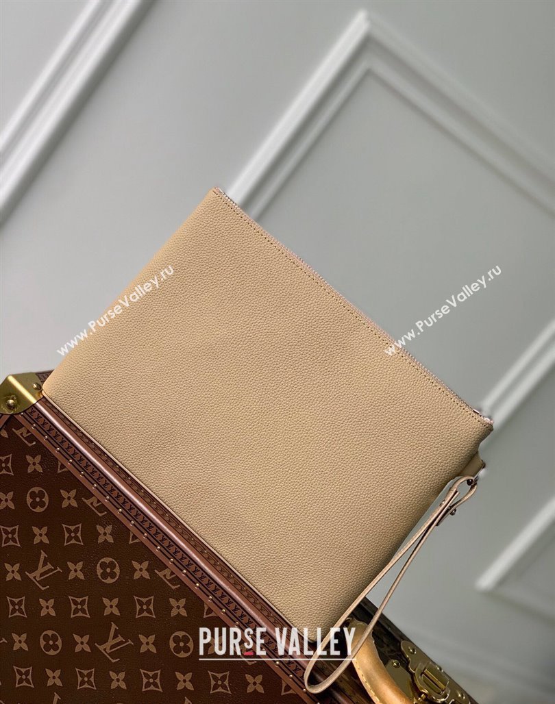 Louis Vuitton Takeoff Pouch in Cowhide Leather M69837 Beige 2023 (KI-240311105)