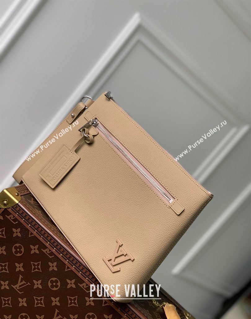 Louis Vuitton Takeoff Pouch in Cowhide Leather M69837 Beige 2023 (KI-240311105)