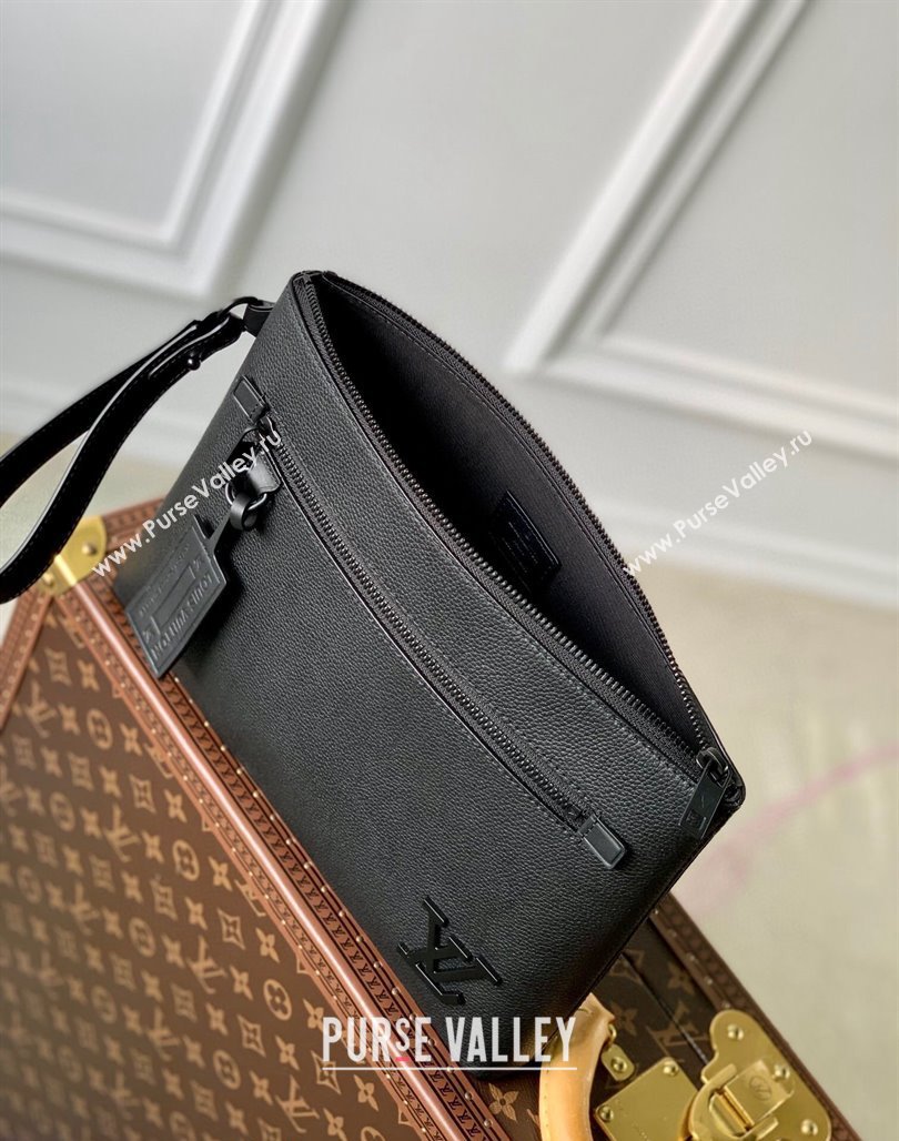 Louis Vuitton Takeoff Pouch in Cowhide Leather M69837 Black 2023 (KI-240311106)