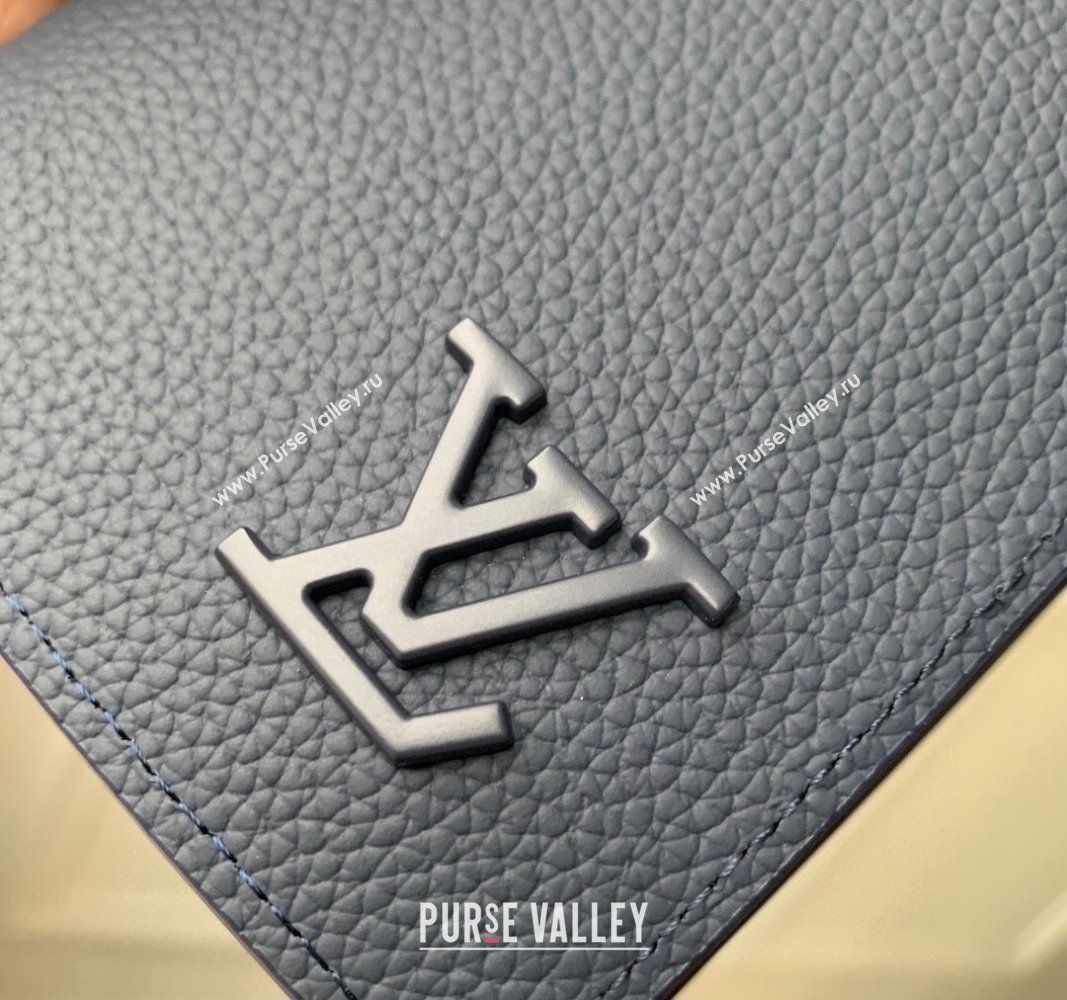 Louis Vuitton Brazza Wallet in Grained Leather M69980 Dark Blue 2024 (KI-240311114)