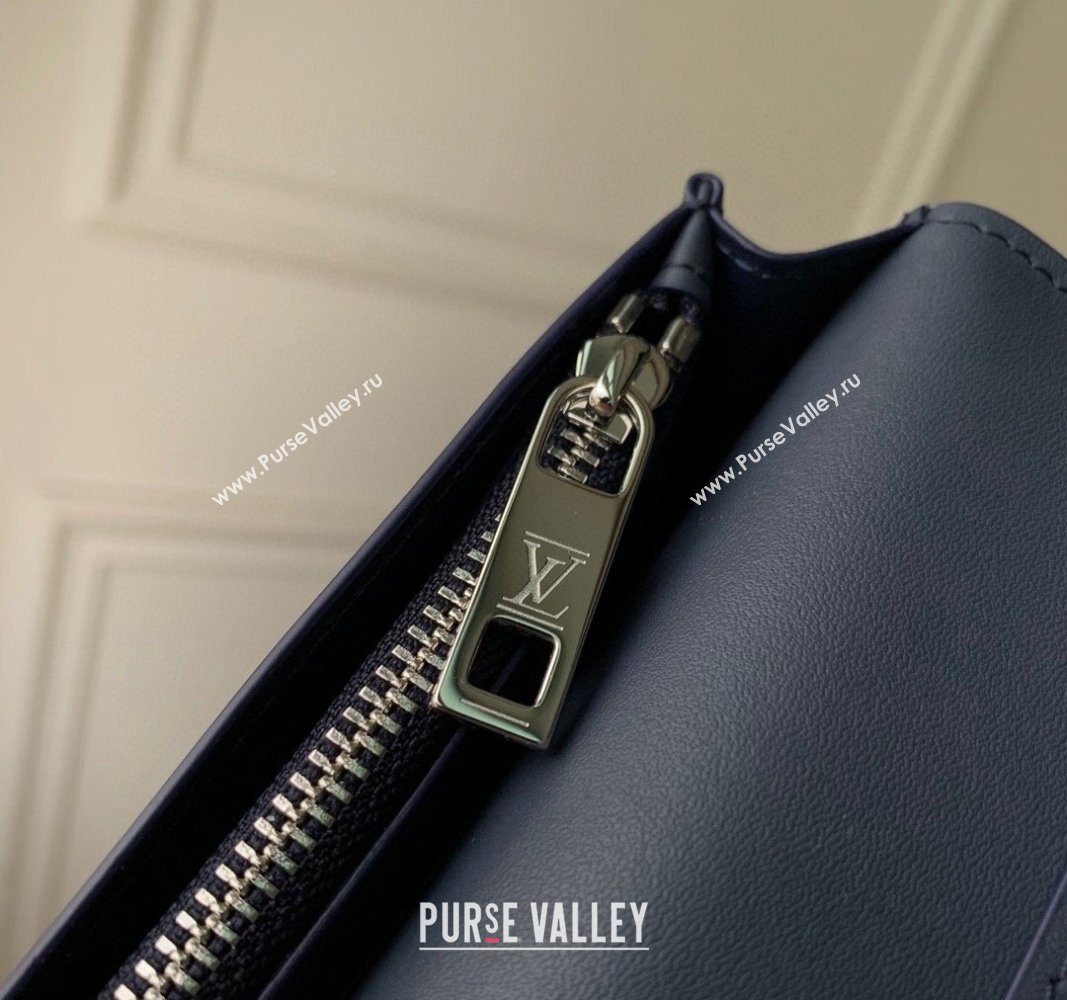 Louis Vuitton Brazza Wallet in Grained Leather M69980 Dark Blue 2024 (KI-240311114)