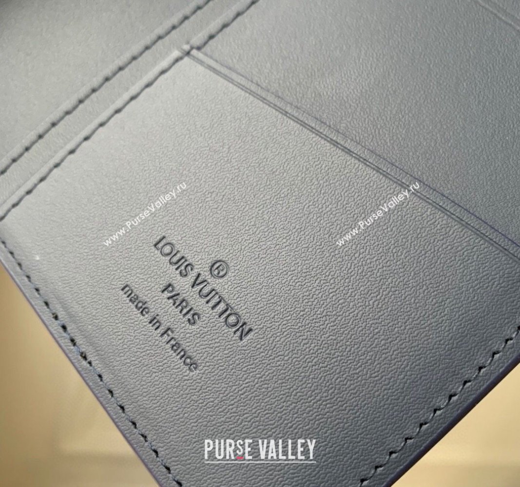 Louis Vuitton Brazza Wallet in Grained Leather M69980 Dark Blue 2024 (KI-240311114)