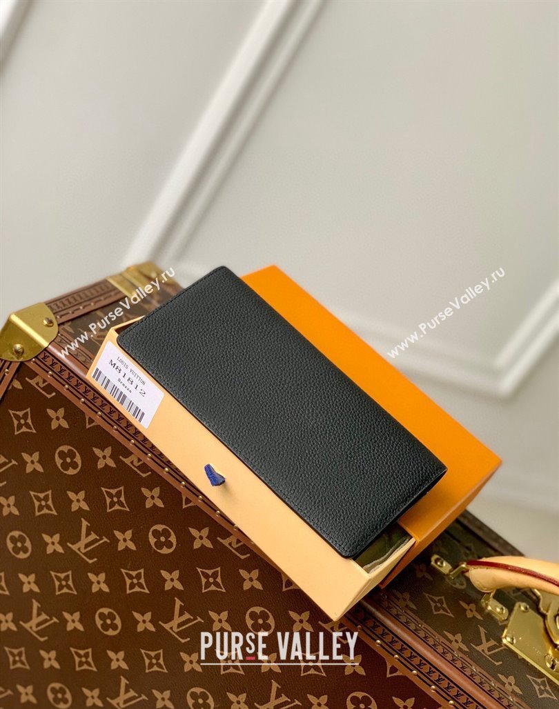 Louis Vuitton Brazza Wallet in Grained Leather M69980 Black 2024 (KI-240311115)