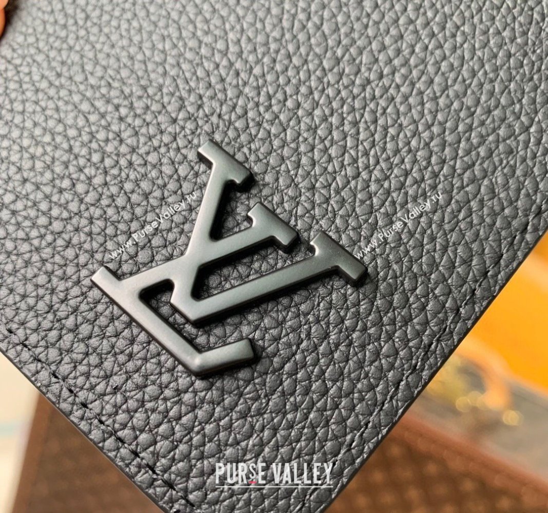 Louis Vuitton Brazza Wallet in Grained Leather M69980 Black 2024 (KI-240311115)