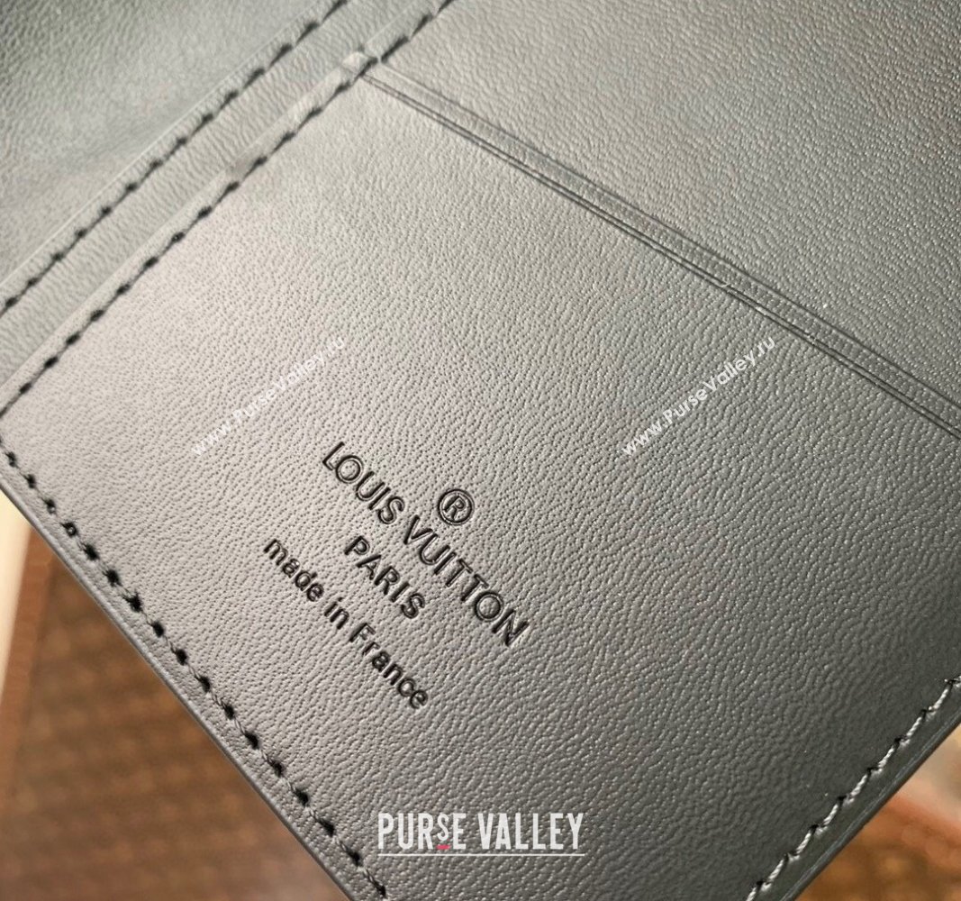 Louis Vuitton Brazza Wallet in Grained Leather M69980 Black 2024 (KI-240311115)