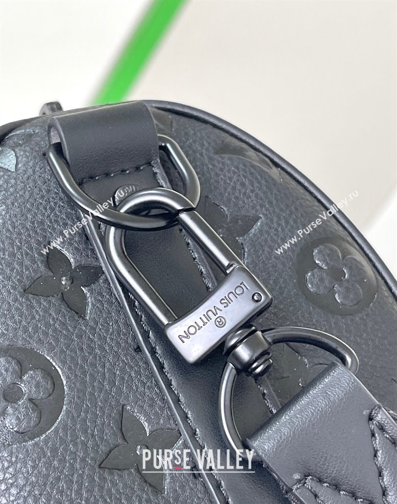 Louis Vuitton Mens Keepall Bandouliere 25 Bag in Monogram Taurillon Leather M20900 Black 2024 (KI-240311116)