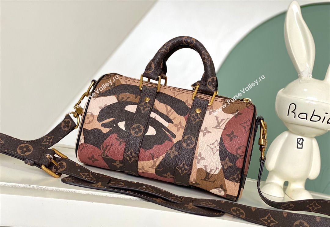 Louis Vuitton Keepall Bandouliere 25 Bag in FACE Monogram Canvas M46678 Brown 2024 (KI-240311118)
