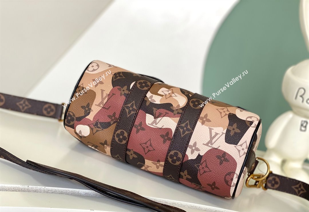 Louis Vuitton Keepall Bandouliere 25 Bag in FACE Monogram Canvas M46678 Brown 2024 (KI-240311118)