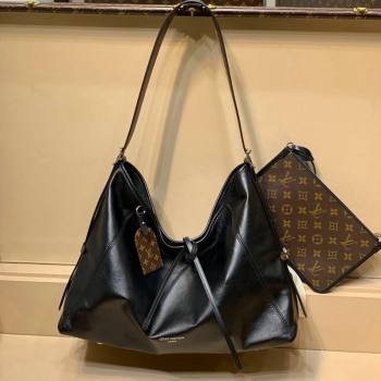 Louis Vuitton CarryAll Dark MM bag in Black Lambskin M25143 2024 Pre-Order Now 2024 (KI-240311120)