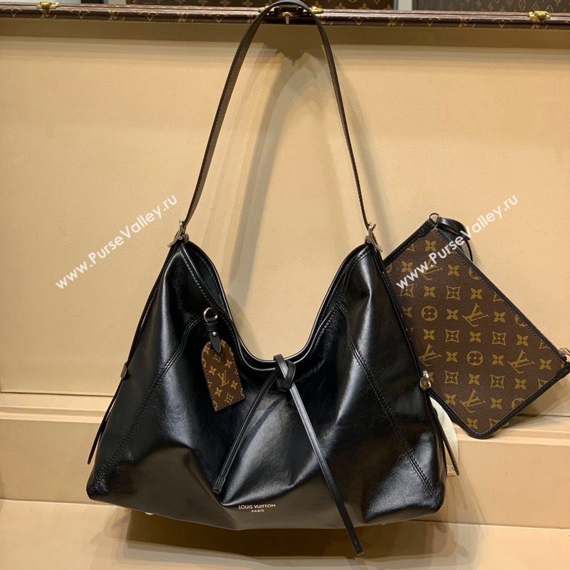 Louis Vuitton CarryAll Dark MM bag in Black Lambskin M25143 2024 Pre-Order Now 2024 (KI-240311120)