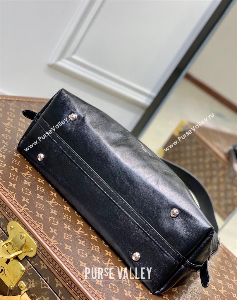 Louis Vuitton CarryAll Dark MM bag in Black Lambskin M25143 2024 Pre-Order Now 2024 (KI-240311120)