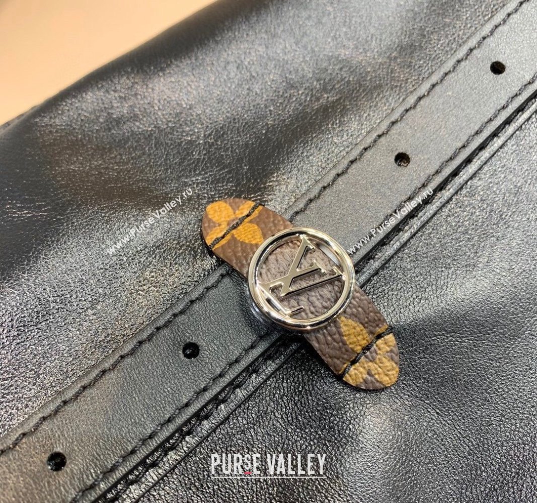 Louis Vuitton CarryAll Dark MM bag in Black Lambskin M25143 2024 Pre-Order Now 2024 (KI-240311120)