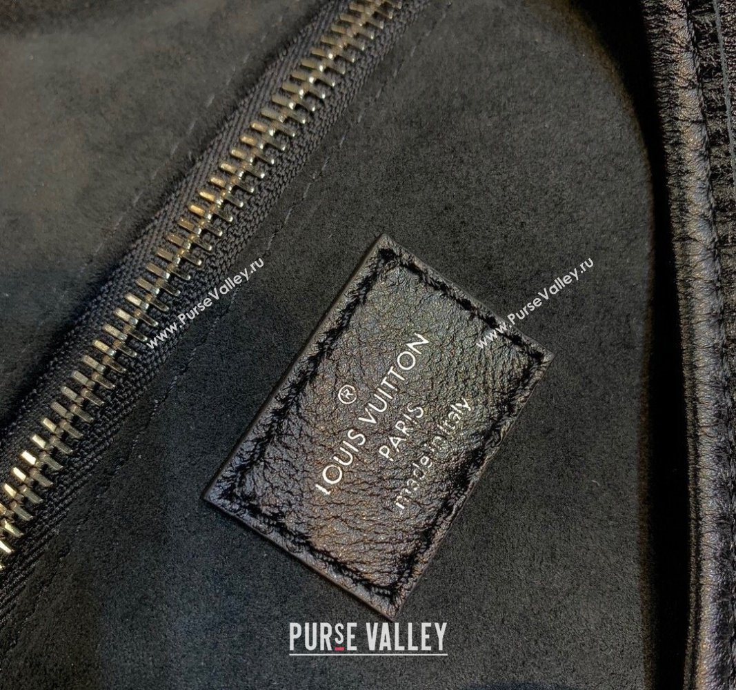 Louis Vuitton CarryAll Dark MM bag in Black Lambskin M25143 2024 Pre-Order Now 2024 (KI-240311120)