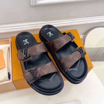 Louis Vuitton Flat Slide Sandals Monogram Canvas 2024 0320 (MD-240320053)