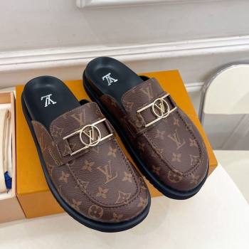 Louis Vuitton Monogram Canvas Flat Mules 2024 0320 (MD-240320059)