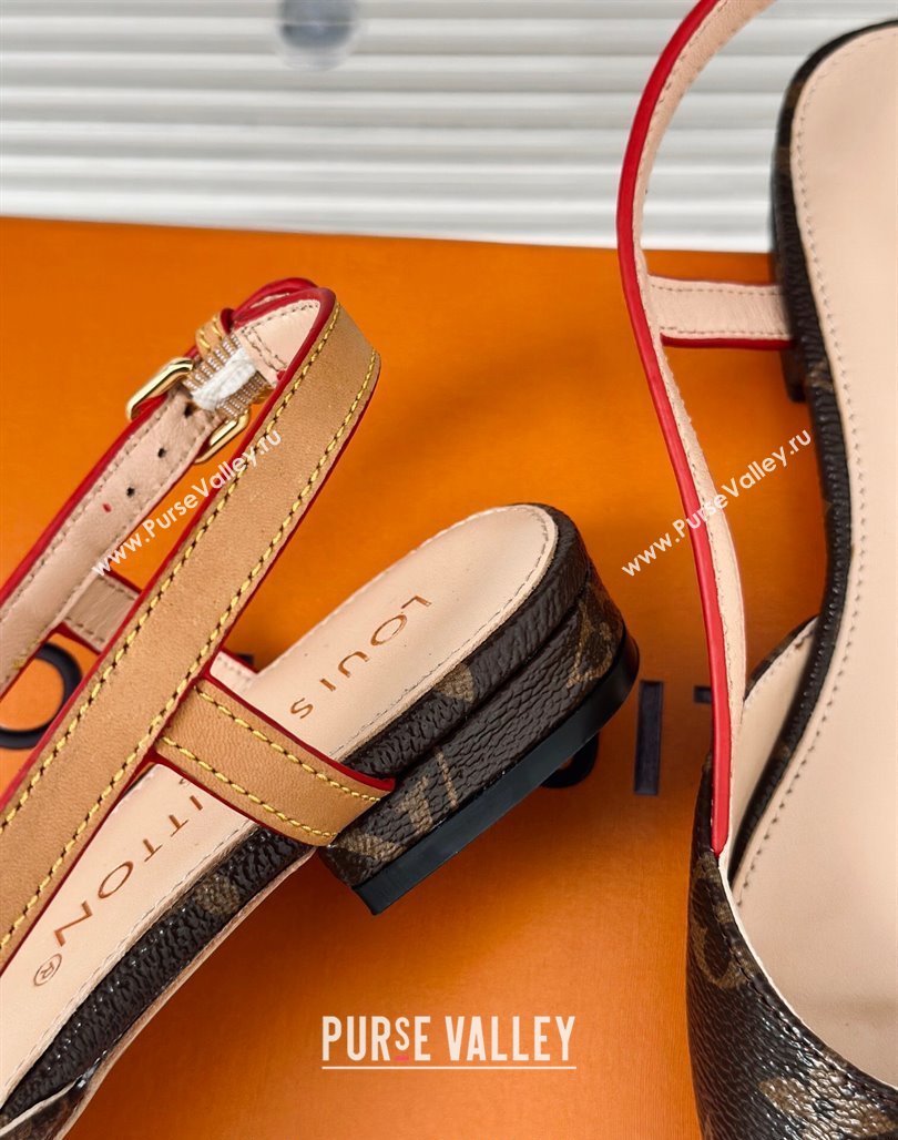 Louis Vuitton Blossom Slingback Flat Ballerinas in Monogram Canvas 2024 (MD-240320015)