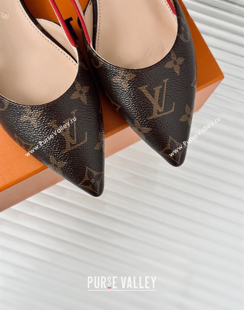 Louis Vuitton Blossom Slingback Flat Ballerinas in Monogram Canvas 2024 (MD-240320015)