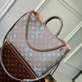 Louis Vuitton Bella Tote Bag in Mahina Perforated Calfskin M23395 Grey 2024 (KI-240413040)