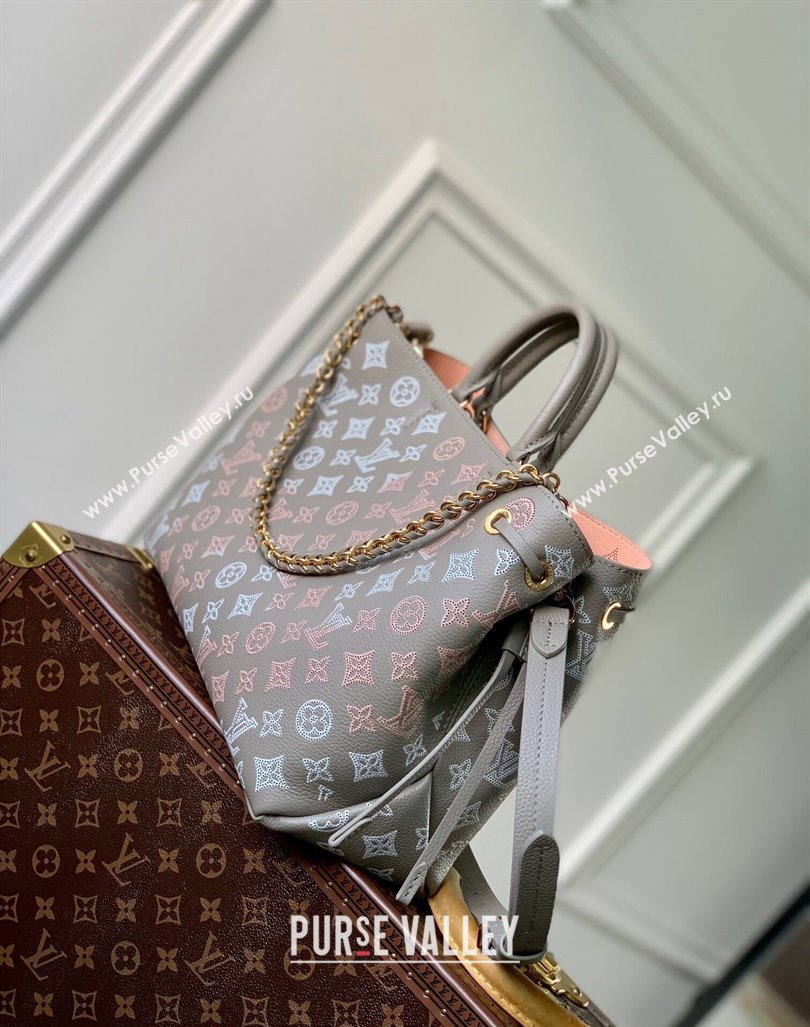 Louis Vuitton Bella Tote Bag in Mahina Perforated Calfskin M23395 Grey 2024 (KI-240413040)
