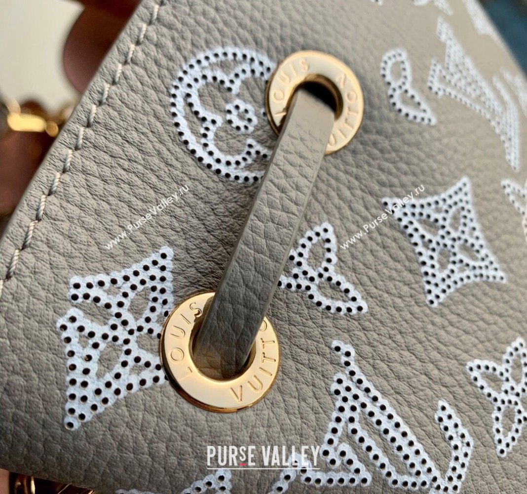 Louis Vuitton Bella Tote Bag in Mahina Perforated Calfskin M23395 Grey 2024 (KI-240413040)