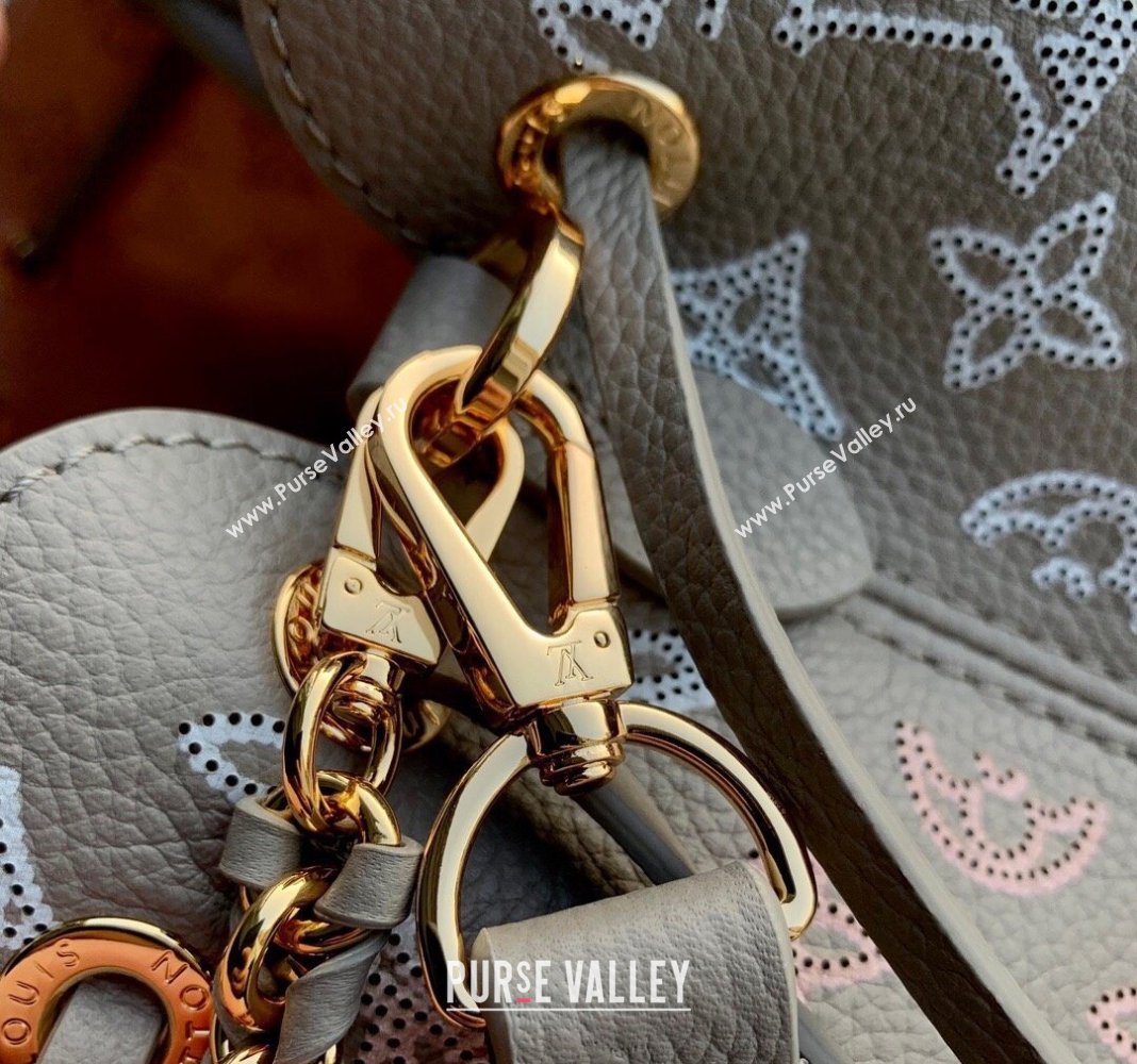 Louis Vuitton Bella Tote Bag in Mahina Perforated Calfskin M23395 Grey 2024 (KI-240413040)