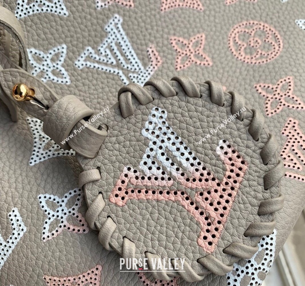 Louis Vuitton Blossom PM Tote Bag in Mahina Perforated Calfskin M23758 Grey 2024 (KI-240413041)